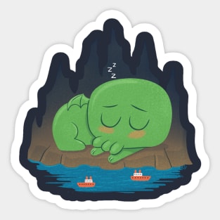 Cutethulhu Is Sleepy Sticker